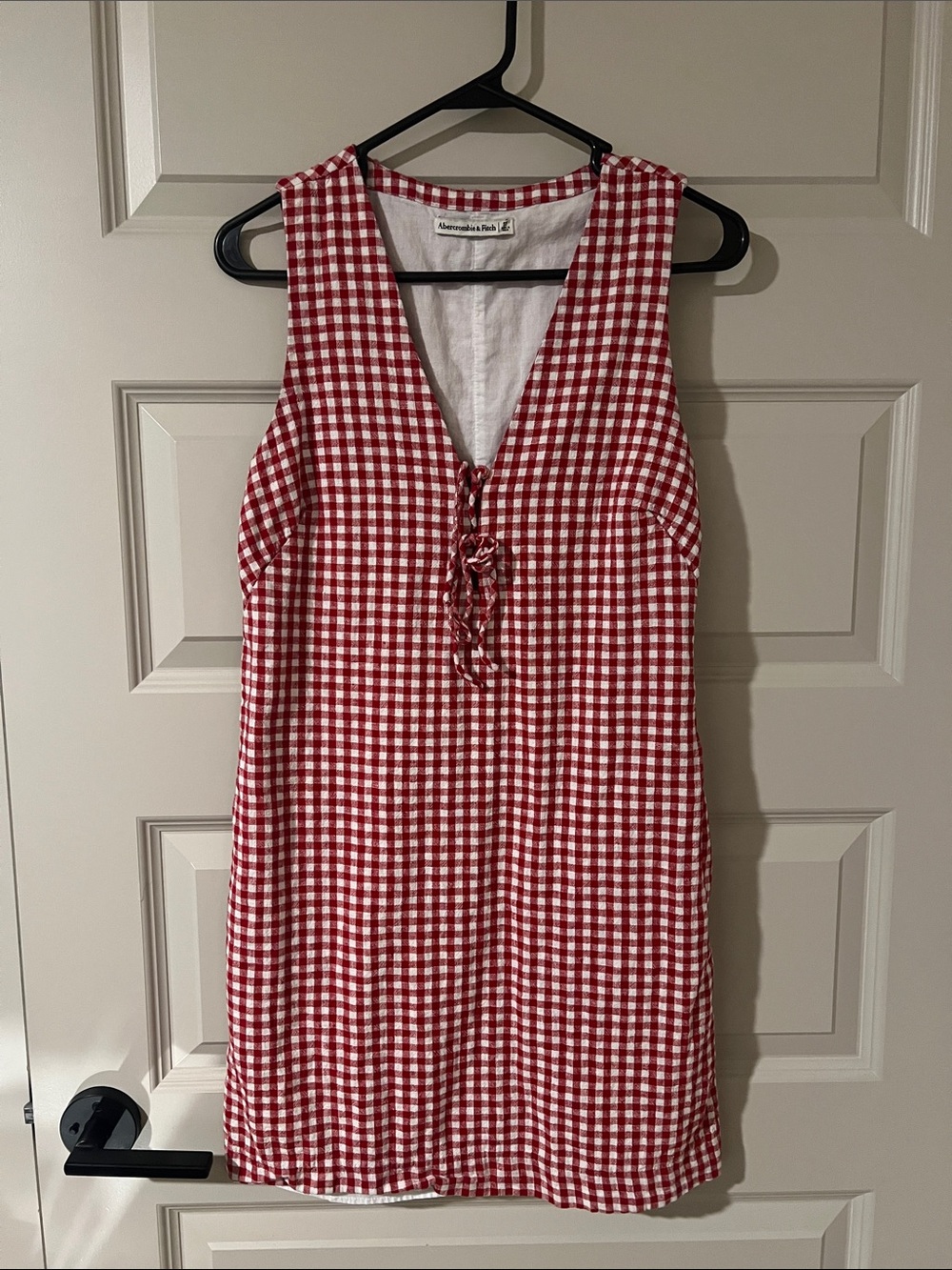 Abercrombie gingham mini dress small tall